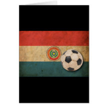 Vintage Paraguay Football Greeting Cards