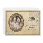 Vintage Parchment Anniversary Invitation