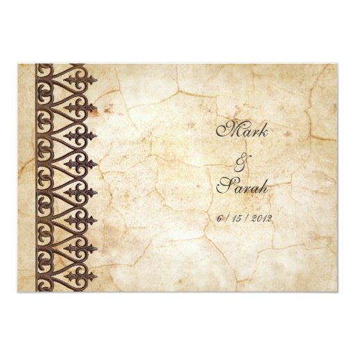Vintage Parchment Collection Wedding Invitation Zazzle