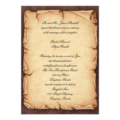 Vintage Parchment Invitation