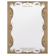 Vintage Parchment Look Letterhead Resume Paper