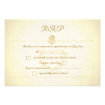 Vintage Parchment Paper Style RSVP Response Cards Personalized Invite