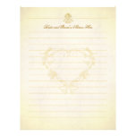 Vintage Parchment Paper Wedding Guest Book Pages Customized Letterhead