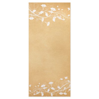 Vintage Parchment White Vine Wedding Program Menu Rack Cards