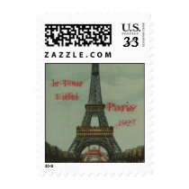 Vintage Paris, 1928, le Tour Eiffel postage by pauletteparis Vintage Paris, 1928, le Tour Eiffel postage