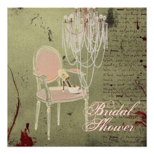 Vintage Paris Chic  Bridal Shower Invitation