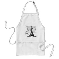 Vintage Paris & Eiffel Tower Label Aprons