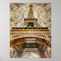 Vintage Paris, Eiffel Tower print