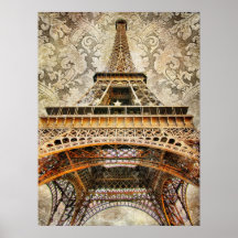 Vintage Paris, Eiffel Tower Print