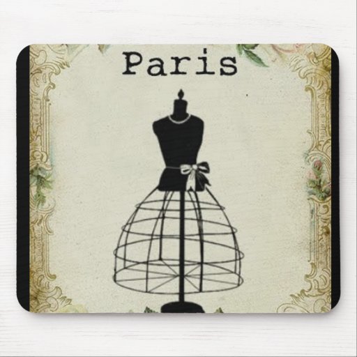 Vintage Paris Fashion Dress Form Mousepad