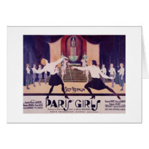 Vintage Paris Girls Fencing Note Card!