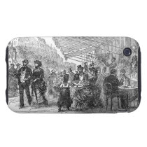 Vintage Paris Montmartre Cafe iPhone 3G/3GS Tough Tough Iphone 3 Covers
