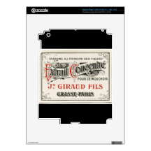 Vintage Paris Perfume Label Skins For iPad 3