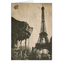 Vintage Paris Postcard, Eiffel Tower