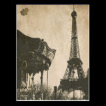Vintage Paris Postcard, Eiffel Tower postcards
