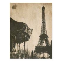 Vintage Paris Postcard, Eiffel Tower