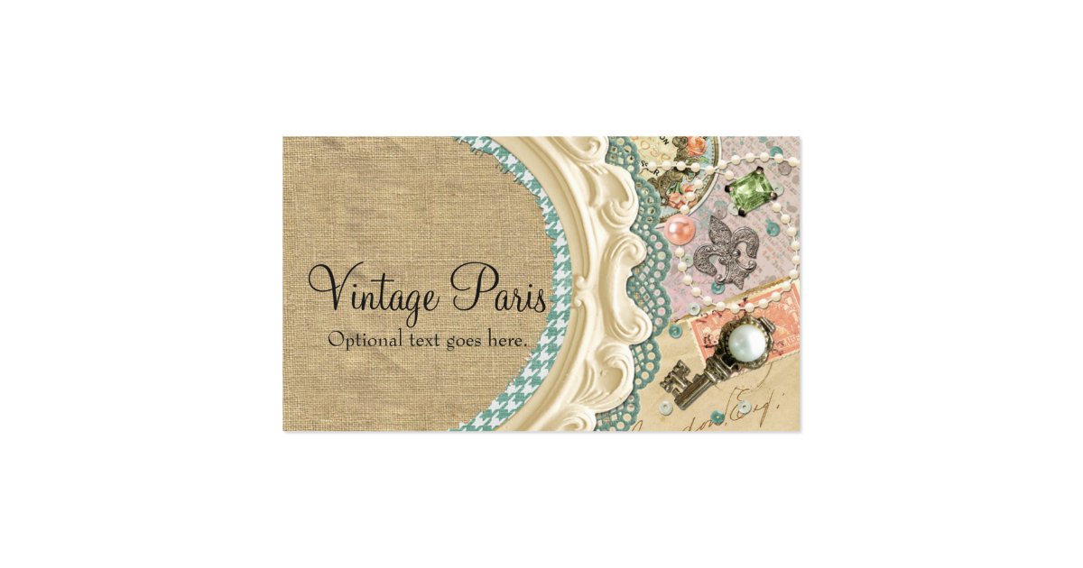 vintage paris shabby chic crafting jewelry business card zazzle vintage paris shabby chic crafting jewelry business card zazzle