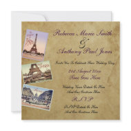 Vintage Paris Wedding Invitations invitation