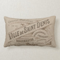 Vintage Parisian Advertising Villa Saint Throw Pillows