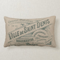 Vintage Parisian Advertising Villa Saint Pillow