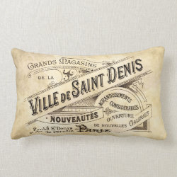 Vintage Parisian Advertising Villa Saint Throw Pillow