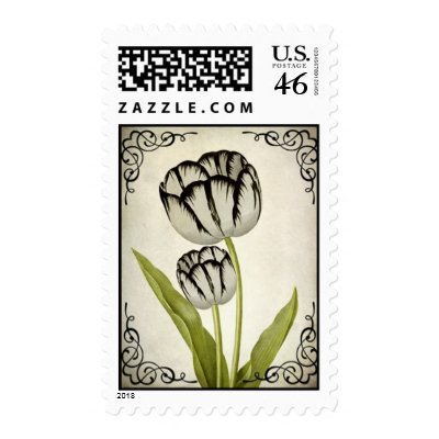 Vintage Parrot Tulip Postage