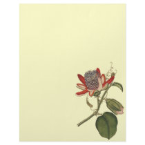 Vintage Passion Flower Customized Letterhead