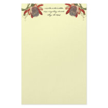 Vintage Passion Flower stationery