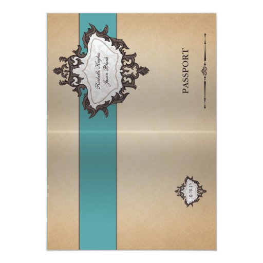 Vintage Passport Invitation