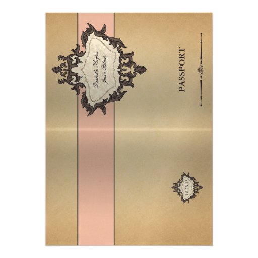 Vintage Passport Invitation