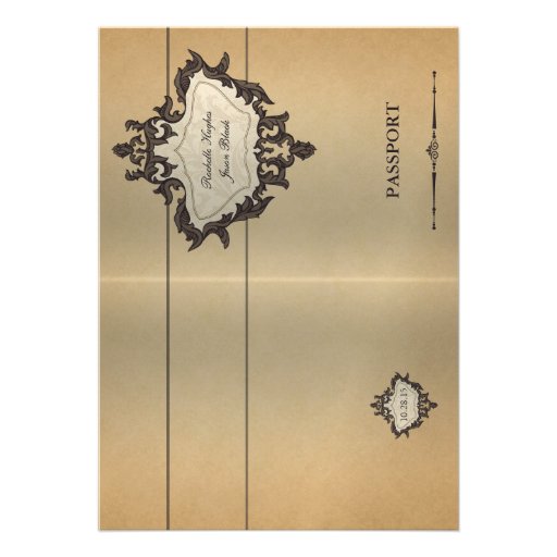 Vintage Passport Invitation