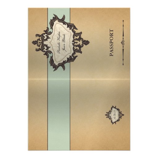 Vintage Passport Invitation