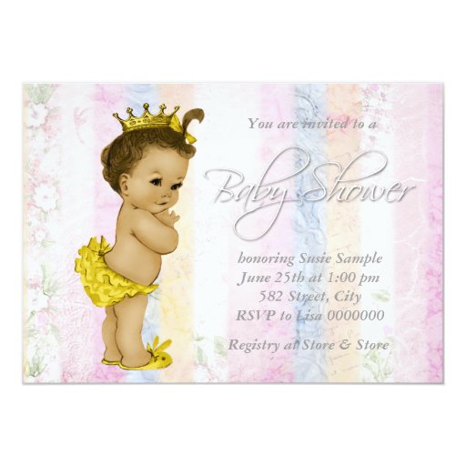 Vintage Pastel Rainbow Baby Shower Card Zazzle