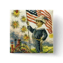 Vintage Patriotic 4th of July Pin