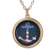 Vintage Patriotic American Flag Anchor Nautical US Custom Jewelry