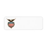 Vintage Patriotic American Flag and Bald Eagle Return Address Labels