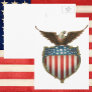 Vintage Patriotic American Flag and Bald Eagle Postcard