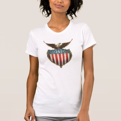 Vintage Patriotic, Bald Eagle with American Flag Tshirts