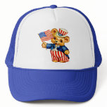 Vintage Patriotic Bear Hat