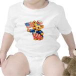 Vintage Patriotic Bear Infant Creeper