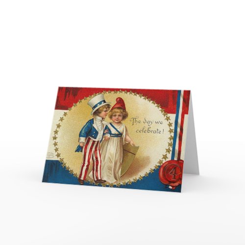 Vintage July 4 Card - The Day We Celebrate - from Vintage Gifts