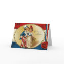 Vintage_Patriotic_Boy and Girl_Card by Vintage_Gifts Vintage_Patriotic_Boy and Girl_Card