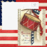 Vintage Patriotic Drum and Musical Notes Postcards