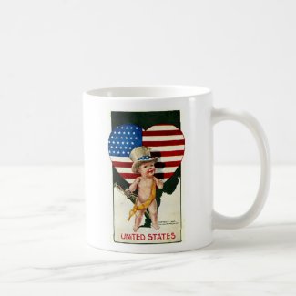 Vintage Patriotic Flag and Baby Mug
