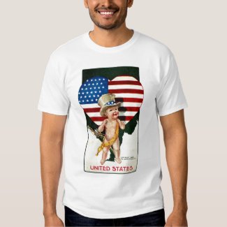 Vintage Patriotic Flag and Baby Shirt