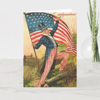 Vintage Patriotic Greeting
                                                Card