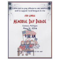 Vintage Patriotic Kids Memorial Day Full Color Flyer