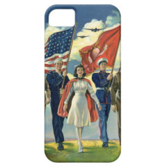 Vintage Patriotic, Military Personnel iPhone 5 Cases