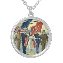 Vintage Patriotic, Military Personnel Necklaces