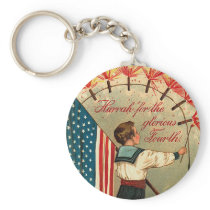 Vintage Patriotic Sailor Keychain